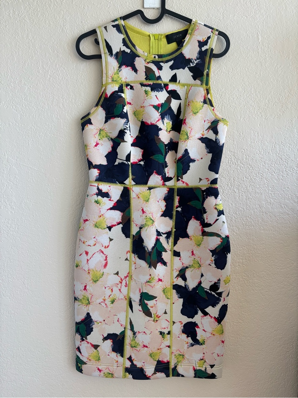 J Crew Floral Print Bodycon Dress US2
